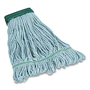 Coastwide Professional Looped-End Wet Mop Head, PET/Rayon Blend, Medium, 5" Headband, Blue (24420784)