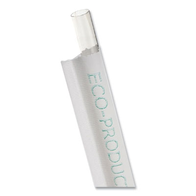 Eco-Products WRAPPED STRAW, 7.75", CLEAR, 7,200/CARTON (24361061)