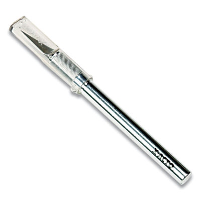 X-ACTO NO. 2 MEDIUM-DUTY UTILITY KNIFE, 5" ALUMINUM HANDLE, SILVER (507012)