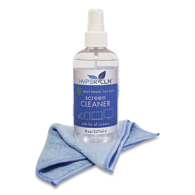 Falcon Safety Products HYPERCLN Screen Cleaning Kit, 8 oz Spray Bottle (HCN8)