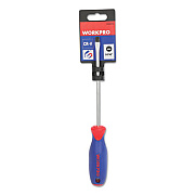 Workpro Straight-Handle Cushion-Grip Screwdriver, 1/4" Slotted Tip, 6" Shaft (W021014WE)