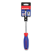 Workpro Straight-Handle Cushion-Grip Screwdriver, 5/16" Slotted Tip, 6" Shaft (W021018WE)