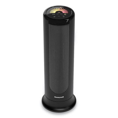Honeywell ComfortTemp 4 Ceramic Tower Heater, 1,500 W, 9.65 x 9.65 x 23.4, Black (HCE640B)