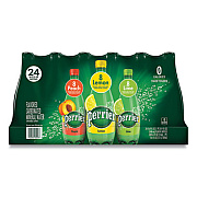 Perrier SPARKLING NATURAL MINERAL WATER, ASSORTED, 8 PEACH, 8 LEMON, 8 LIME, 16.9 OZ BOTTLE, 24/PACK (24396911)