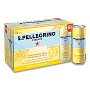 S. Pellegrino ESSENZA FLAVORED MINERAL WATER, LEMON AND LEMON ZEST, 11.15 OZ CAN, 8/PACK (24396914)