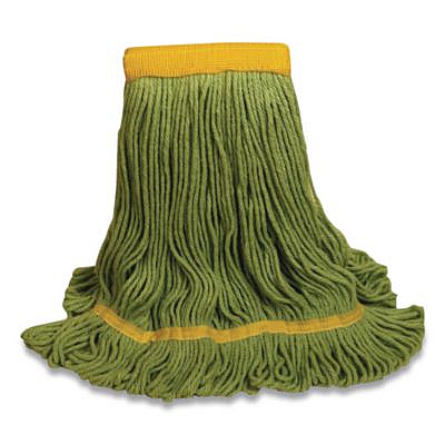 O'Dell 1200 SERIES MOP HEAD, PET, MEDIUM, 5" HEADBAND, GREEN (727907)