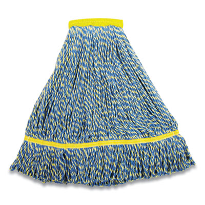 O'Dell MFSM SERIES MOP HEAD, RAYON/SYNTHETIC MICROFIBER BLEND, 14 OZ, 5" HEADBAND, BLUE (733018)