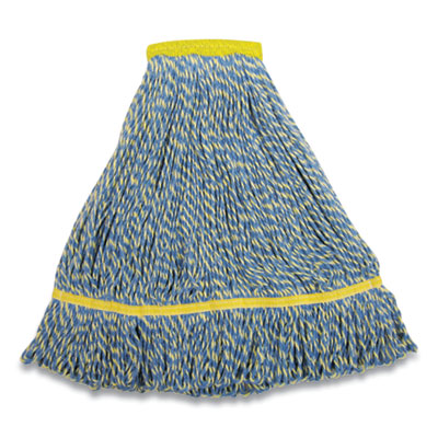 O'Dell MFSM SERIES MOP HEAD, RAYON/SYNTHETIC MICROFIBER BLEND, 14 OZ, 1.5" HEADBAND, BLUE (733075)