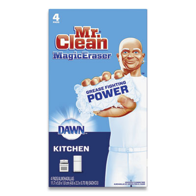 Mr. Clean MAGIC ERASER KITCHEN SCRUBBER, 4.6" X 2.3", WHITE, 4 SCRUBBERS (24428630)