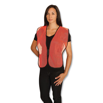 PIP HOOK AND LOOP SAFETY VEST, HI-VIZ ORANGE, ONE SIZE FITS MOST (176844)