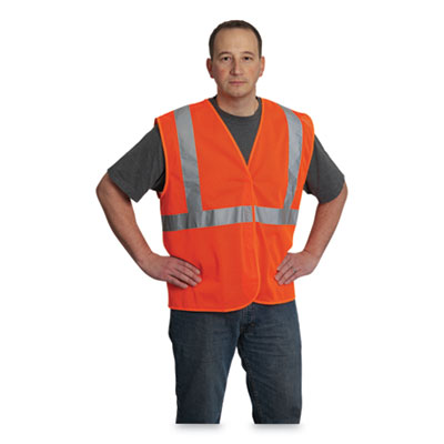 PIP ANSI CLASS 2 HOOK AND LOOP SAFETY VEST, HI-VIZ ORANGE, X-LARGE (176851)