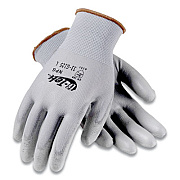 G-Tek GP POLYURETHANE-COATED NYLON GLOVES, LARGE, GRAY, 12 PAIRS (179921)