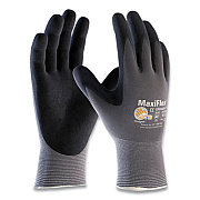 MaxiFlex ULTIMATE SEAMLESS KNIT NYLON GLOVES, NITRILE COATED MICROFOAM GRIP ON PALM AND FINGERS, X-LARGE, GRAY, 12 PAIRS (179946)
