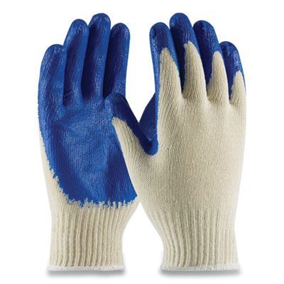 PIP SEAMLESS KNIT COTTON/POLYESTER GLOVES, REGULAR GRADE, SMALL, WHITE/BLUE, 12 PAIRS (179960)