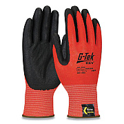 G-Tek KEV HI-VIS SEAMLESS KNIT KEVLAR GLOVES, MEDIUM, RED/BLACK (2742421)