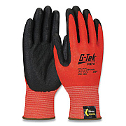 G-Tek KEV HI-VIS SEAMLESS KNIT KEVLAR GLOVES, LARGE, RED/BLACK (2742422)