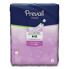 Prevail Bladder Control Pads, Maximum Absorbency, Long, 156/Carton (PV9151)