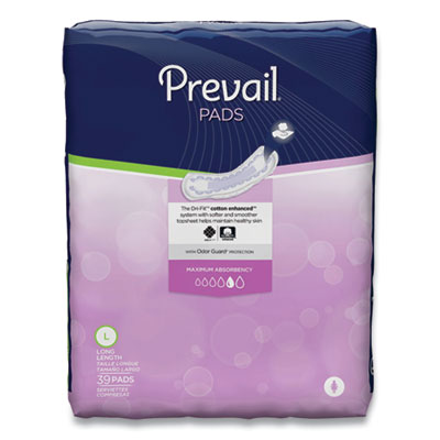Prevail BLADDER CONTROL PADS, MAXIMUM ABSORBENCY, LONG, 156/CARTON (2846183)