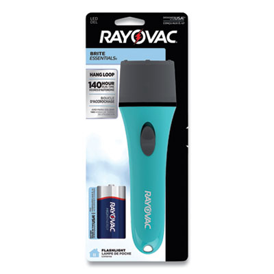 Rayovac BRITE ESSENTIALS LED HANG LOOP FLASHLGHT, 1 D BATTERY (INCLUDED), RED (2665324)