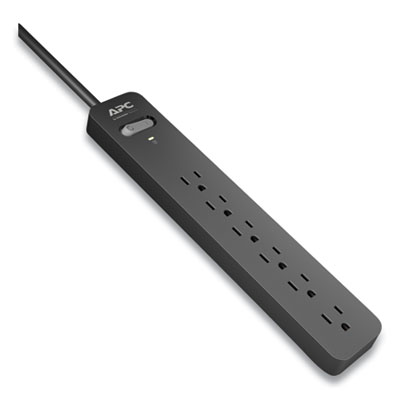 APC ESSENTIAL SURGEARREST SURGE PROTECTOR, 6 AC OUTLETS, 15 FT CORD, 1080 J, BLACK (24388700)