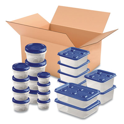 Ziploc 40-PIECE PLASTIC CONTAINERS WITH LIDS VARIETY PACK, ASSORTED SIZES, CLEAR (24419502)