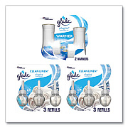 Glade Plugin Scented Oil, Clean Linen, 0.67 oz, 2 Warmers and 6 Refills/Pack (319963)