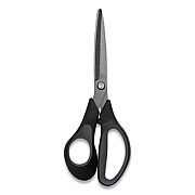 TRU RED Non-Stick Titanium-Coated Scissors, 7" Long, 3.86" Cut Length, Gun-Metal Gray Blades, Black/Gray Straight Handle (24380512)