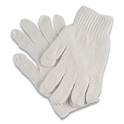 PRO CTPS400/NLW Series Natural White String Knit Gloves, Reversible, Large, White, 12 Pairs (CTPS400LGNLW)