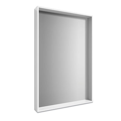 Union & Scale Plastic Frame Wall Mirror, Rectangular, White Frame, 30.78 x 4.96 x 41.5 (24411260)