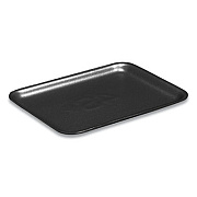 Pactiv Evergreen Supermarket Trays,  #4S, 9.25 x 7.25 x 0.69, Black, 500/Carton (51P904S)