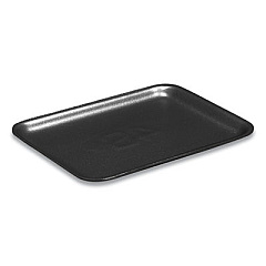 Pactiv Evergreen Supermarket Trays,  #4S, 9.25 x 7.25 x 0.69, Black, 500/Carton (51P904S)