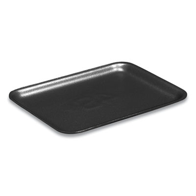 Pactiv Evergreen Supermarket Trays,  #4S, 9.25 x 7.25 x 0.69, Black, 500/Carton (51P904S)