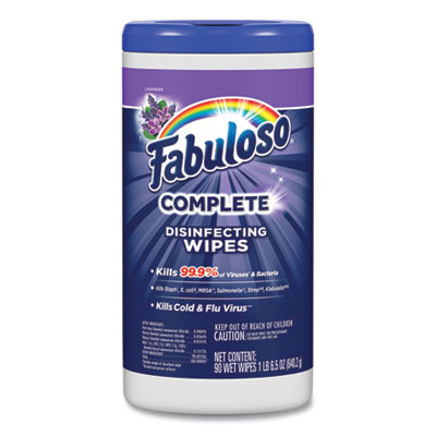 Fabuloso Multi Purpose Wipes, Lavender, 7 x 7, 90/Canister (97301EA)