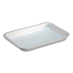 Pactiv Evergreen Supermarket Trays,  #17S, 8.3 x 4.8 x 0.65, White, 1,000/Carton (51P117S)