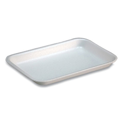 Pactiv Evergreen Supermarket Trays,  #17S, 8.3 x 4.8 x 0.65, White, 1,000/Carton (51P117S)