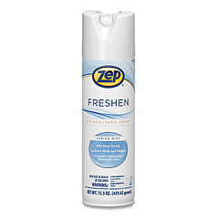 Zep Freshen Disinfectant Spray, Spring Mist, 15.5 oz Aerosol Spray, 12/Carton (1050017)