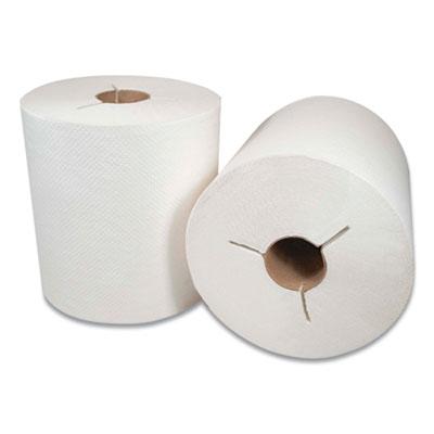 Morcon Tissue Morsoft Controlled Towels, Y-Notch, 1-Ply, 8" x 800 ft, White, 6 Rolls/Carton (400WY)