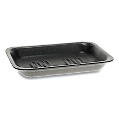 Pactiv Evergreen Supermarket Trays,  #2, 5.88 x  8.38 x 1.21, Black, 500/Carton (51P902)