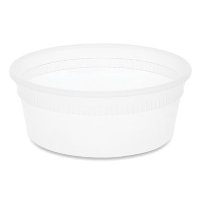 Pactiv Evergreen DELItainer Microwavable Container Bulk, 8 oz, 4.55 x 4.55 x 1.8, Translucent, 480/Carton (L5008Y)