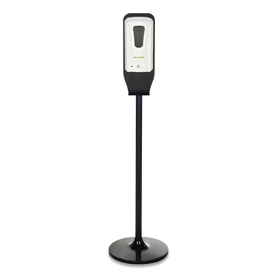 Alpine Automatic Hands-Free Foam Hand Sanitizer/Soap Dispenser with Floor Stand, 1,200 mL, 6 x 4.4 x 45, White/Black Stand (430FS)