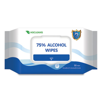 GN1 Personal Ethyl Alcohol Wipes, 6 x 8, White, 50/Pack, 24 Packs/Carton (SA05024)