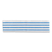 Rubbermaid Commercial HYGEN Disposable Microfiber Pad, 4.75 x 19, White/Blue Stripe, 50/Pack, 3 Packs/Carton (2134282)