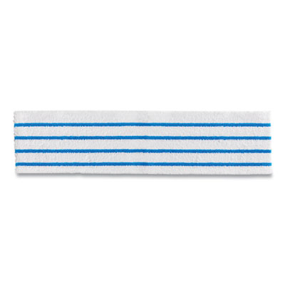 Rubbermaid Commercial HYGEN Disposable Microfiber Pad, 4.75 x 19, White/Blue Stripe, 50/Pack, 3 Packs/Carton (2134282)