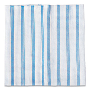 Rubbermaid Commercial HYGEN Disposable Microfiber Cleaning Cloths, 12 x 12, White/Blue Stripe, 600/Carton (2134283)