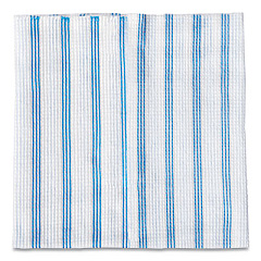 Rubbermaid Commercial HYGEN Disposable Microfiber Cleaning Cloths, 12 x 12, White/Blue Stripe, 600/Carton (2134283)