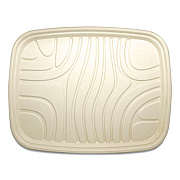 World Centric Fiber Foodservice Trays, PLA Lined, PFAS Free, 18 x 14 x 1, Natural, Paper, 100/Carton (TRSC1418LF)