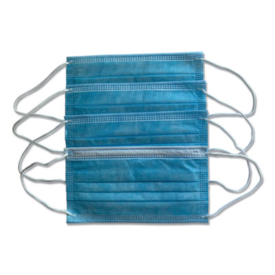 GN1 General Use Kids Face Mask, Fits 6 to 12 Year Old Child, Blue, 50/Box (MS8008BBX)