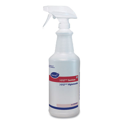 Diversey J-512 Sanitizer 32 oz Bottles, Clear, 12/Carton (03920)