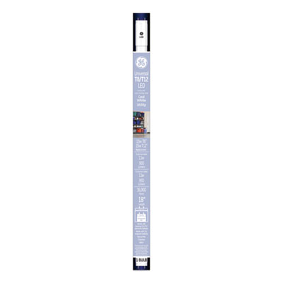 GE 18" T8/T12, LED11ET8/GU8401PK, 11 W, Cool White, 6/Carton (37178)