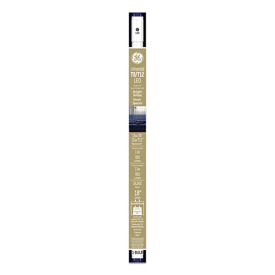 GE 18" T8/T12, 15 W, T8 Tube, Bright White, 6/Carton (37176)